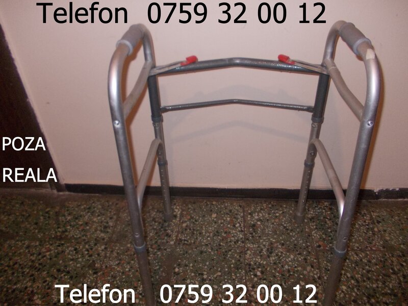 Cadru pliabil pt ajutor mers,dizabilitati,reglabil pe inaltime,din aluminiu