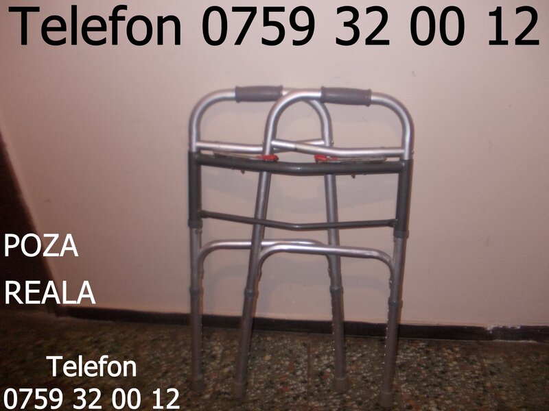 Cadru pliabil pt ajutor mers,dizabilitati,reglabil pe inaltime,din aluminiu